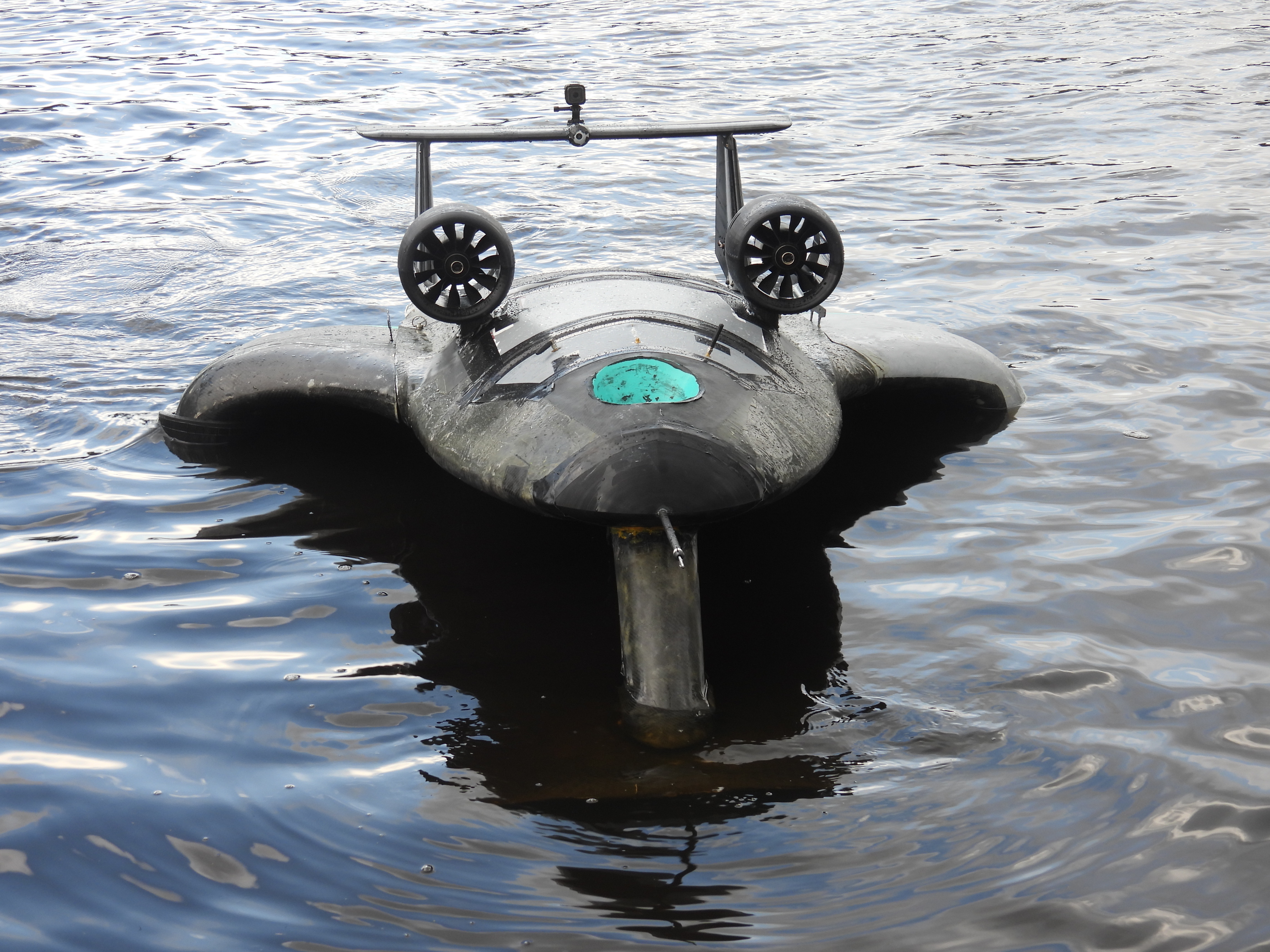 HALIA floating on water — head-on view